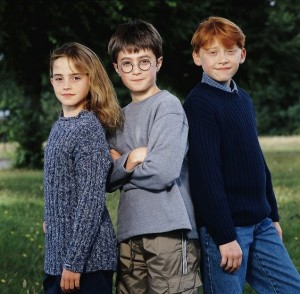 Emma Watson, Daniel Radcliffe, and Rupert Grint. 