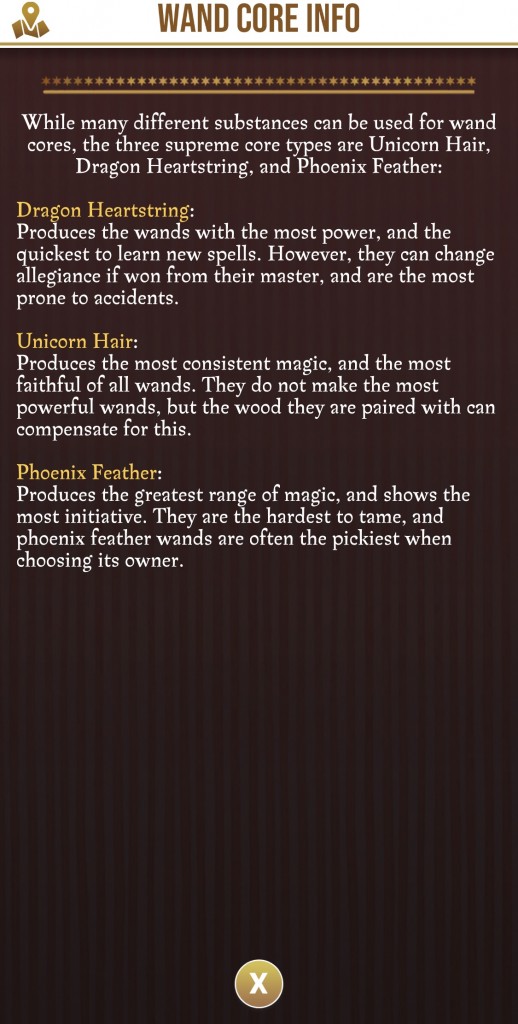 Wizards Unite Wand Info