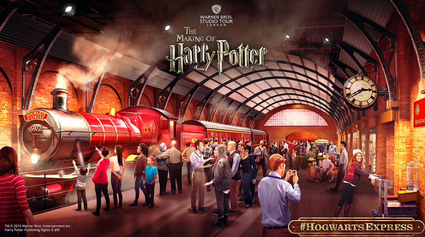 Original Hogwarts Express Pulling Into Leavesden Studio Tour - The