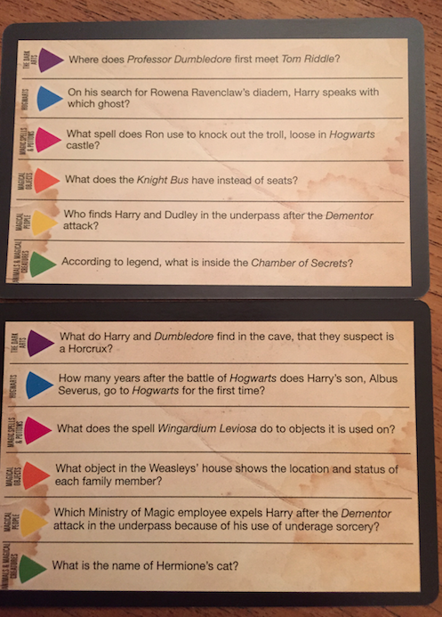Harry Potter Vol 1 Trivial Pursuit Card Game - Boutique Harry Potter