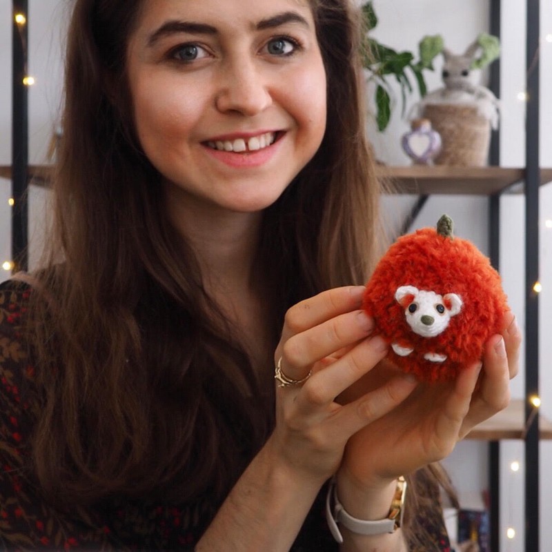 Sophie with Pygmy Puff