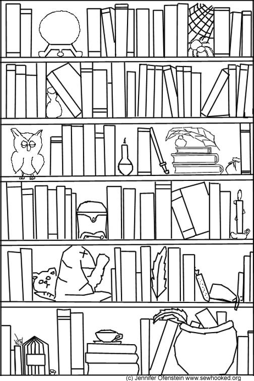 Magical Bookcase Mural - The-Leaky-Cauldron.org The-Leaky-Cauldron.org