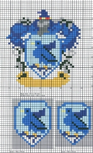 Ravenclaw Crest Knitting Chart