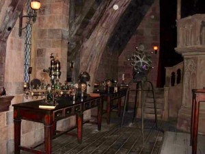 Visitors will meet Harry, Ron and Hermione sneaking into the Defense Against the Dark Arts Classroom
