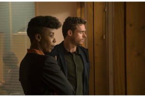 Senior Agent Okhile and Agent Ross (Richard Madden) Philip K. Dick's Electric Dreams Episode 106 "The Hoodmaker"