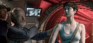 Waterston on set of Alien: Covenant